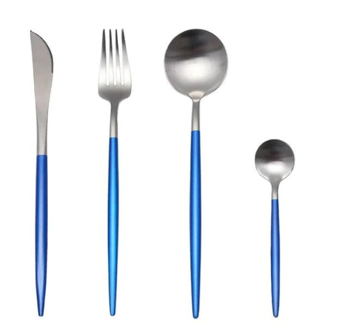 Maliben | Luxury 24-Piece Gold-Silver Cutlery Set For Stylish Table Setting