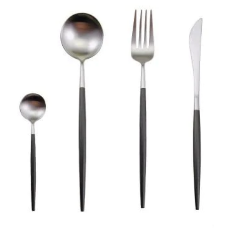 Maliben | Luxury 24-Piece Gold-Silver Cutlery Set For Stylish Table Setting