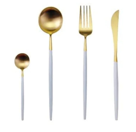 Maliben | Luxury 24-Piece Gold-Silver Cutlery Set For Stylish Table Setting
