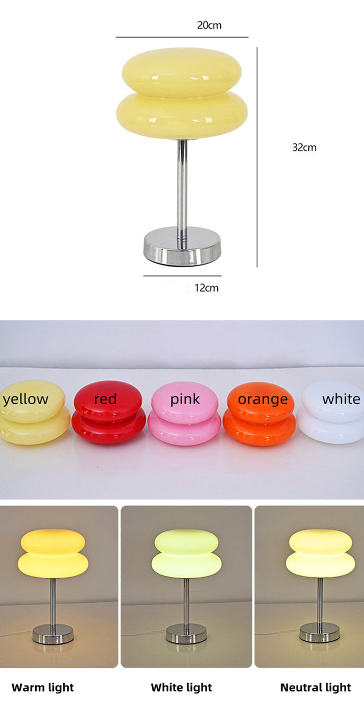 Maliben | Designer Glass Table Lamp - Ambient Led Lamp For Bedroom And Study