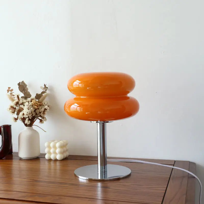 Maliben | Designer Glass Table Lamp - Ambient Led Lamp For Bedroom And Study