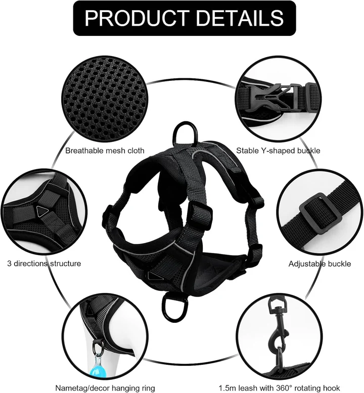 Maliben | Reflective Cat Harness and Leash Set