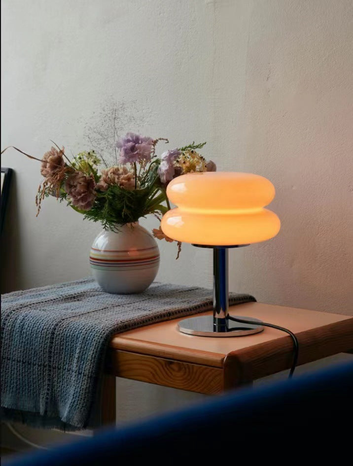 Maliben | Designer Glass Table Lamp - Ambient Led Lamp For Bedroom And Study