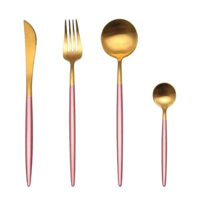 Maliben | Luxury 24-Piece Gold-Silver Cutlery Set For Stylish Table Setting