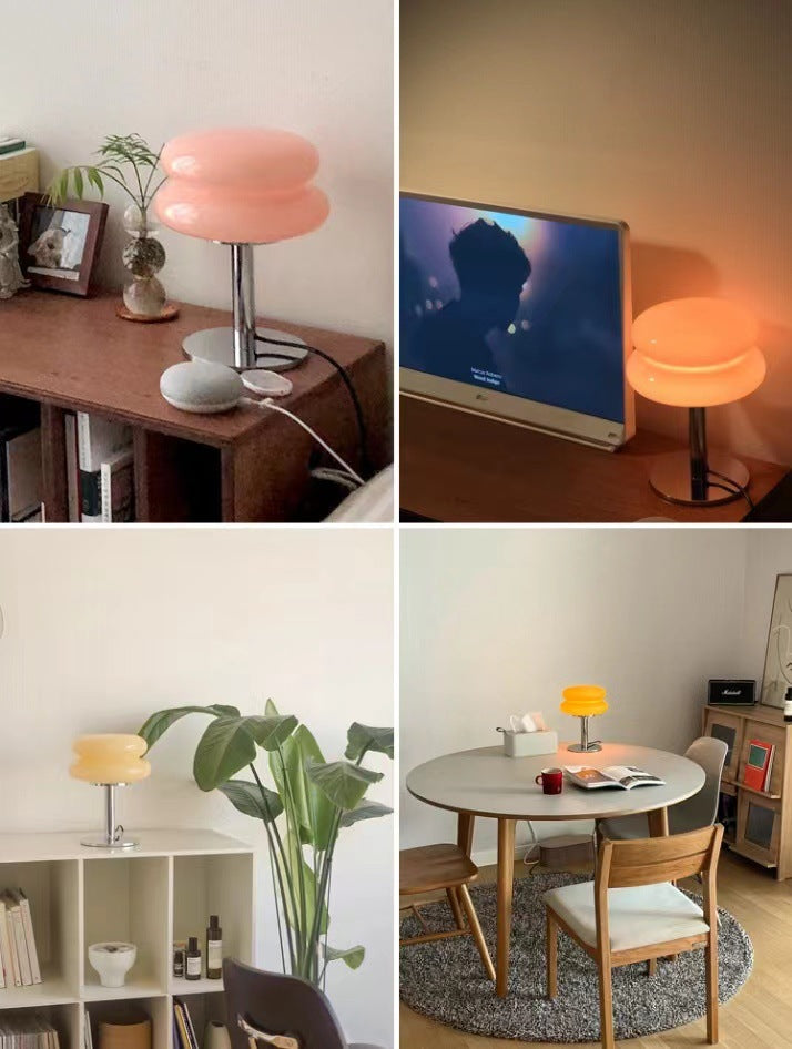 Maliben | Designer Glass Table Lamp - Ambient Led Lamp For Bedroom And Study