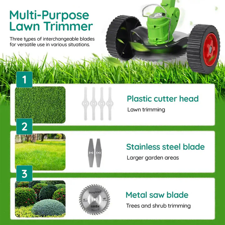 Maliben | Powerful Electric Battery Operated Cordless Grass Trimmer