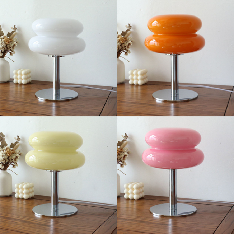 Maliben | Designer Glass Table Lamp - Ambient Led Lamp For Bedroom And Study