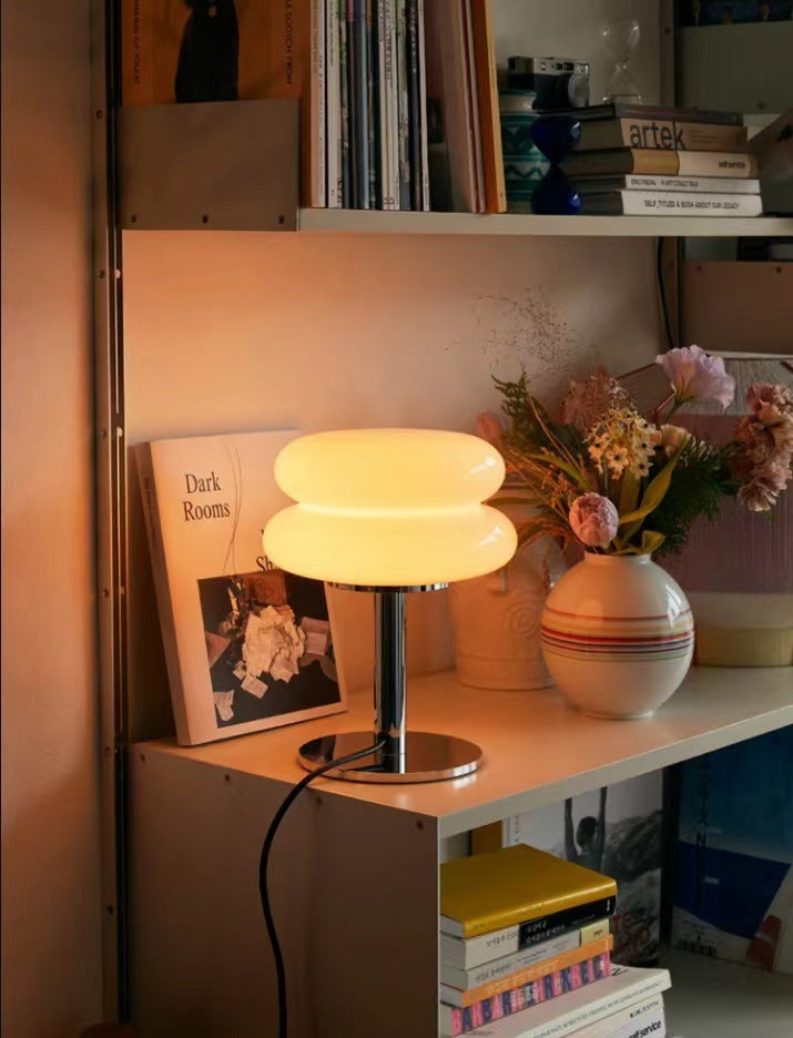 Maliben | Designer Glass Table Lamp - Ambient Led Lamp For Bedroom And Study