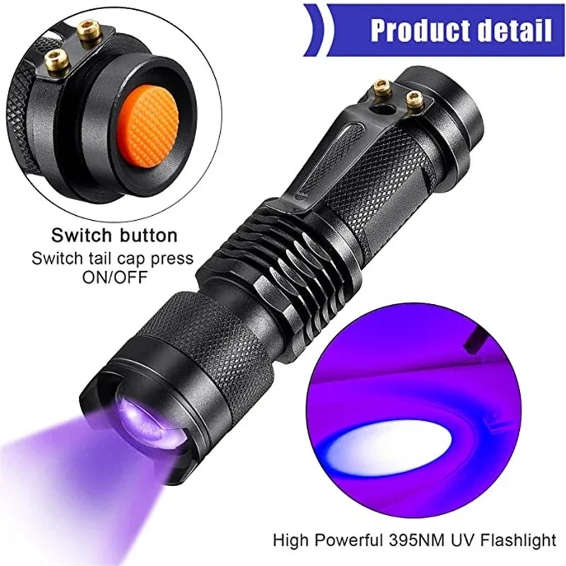Maliben | LED UV Flashlight - Ultraviolet Inspection Lamp for Pet Urine and Stain Detection