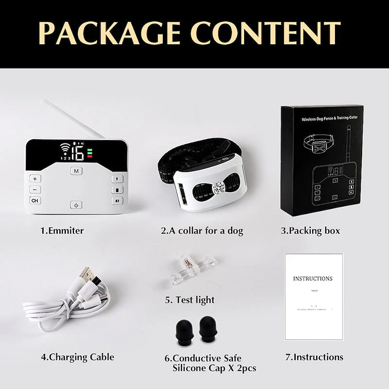 Maliben | 2-in-1 Wireless Dog Fence & Outdoor Training Collar