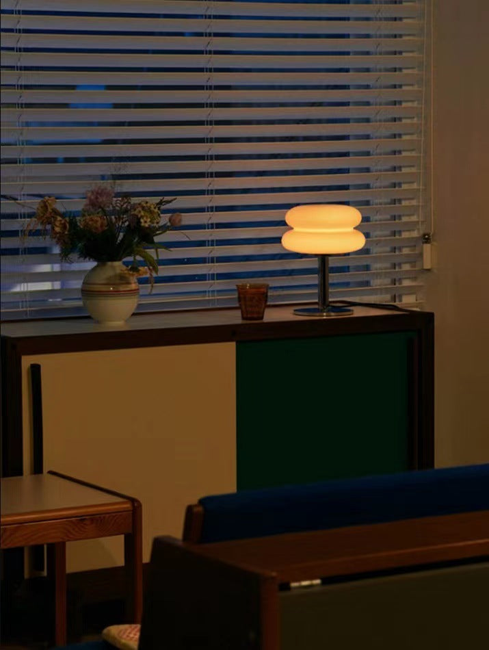 Maliben | Designer Glass Table Lamp - Ambient Led Lamp For Bedroom And Study