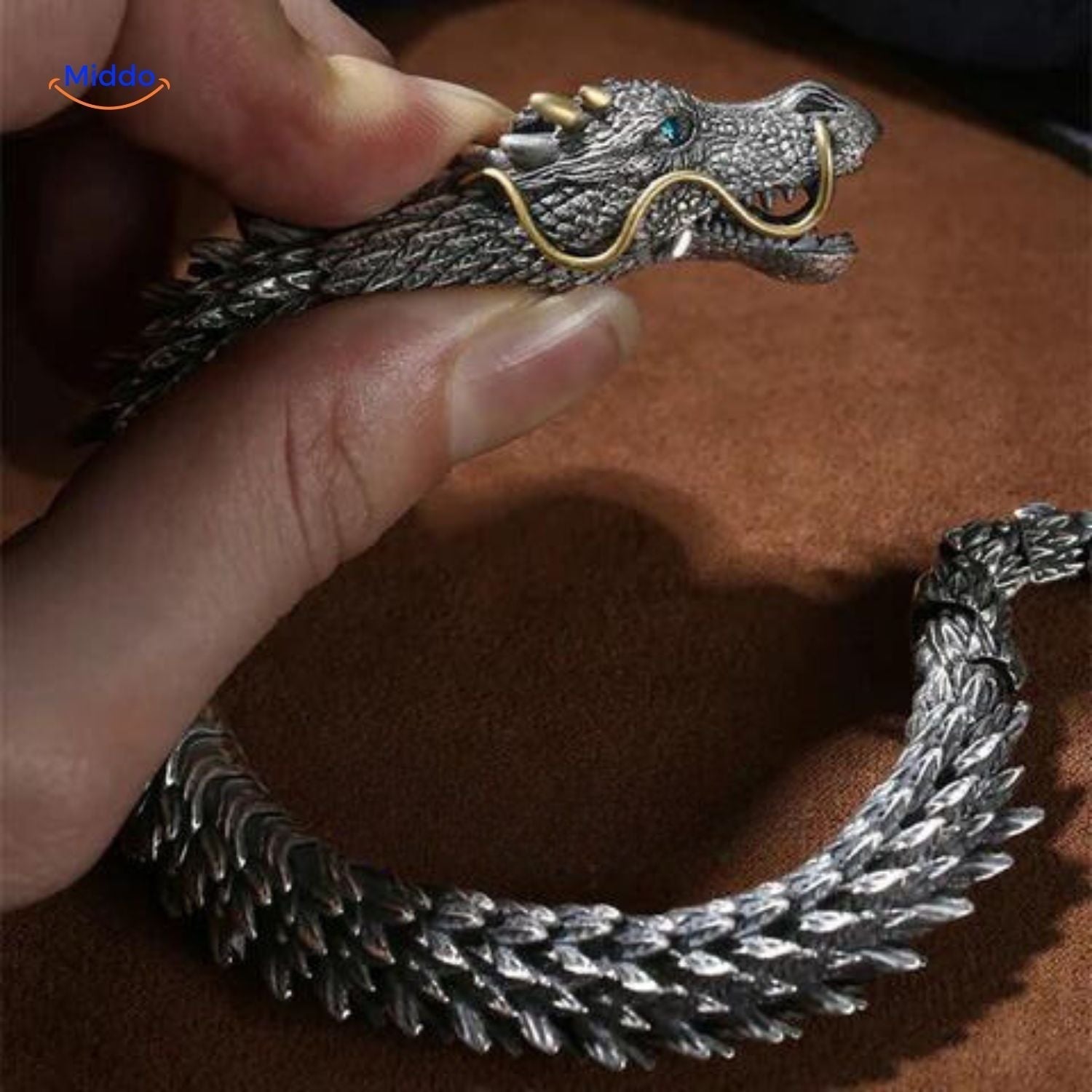 Maliben | Dracoshield Retro Bracelet | Stylish Accessory For Confident Men