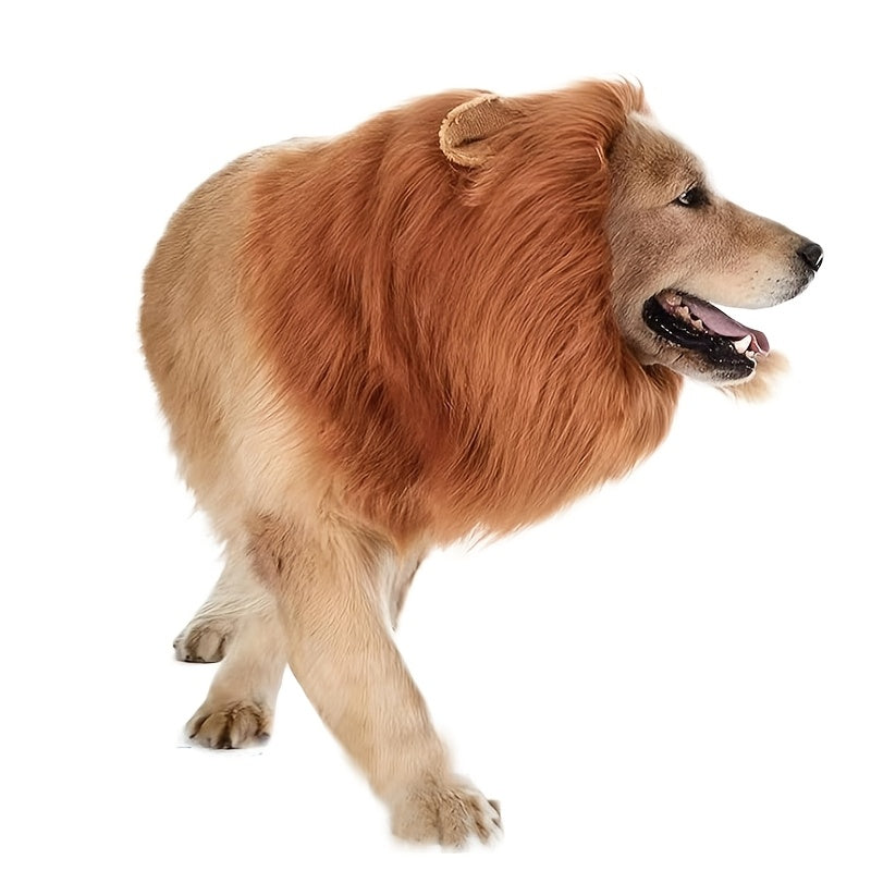 Maliben | Dog Realistic Lion Mane Halloween Costume | Adjustable Lightweight