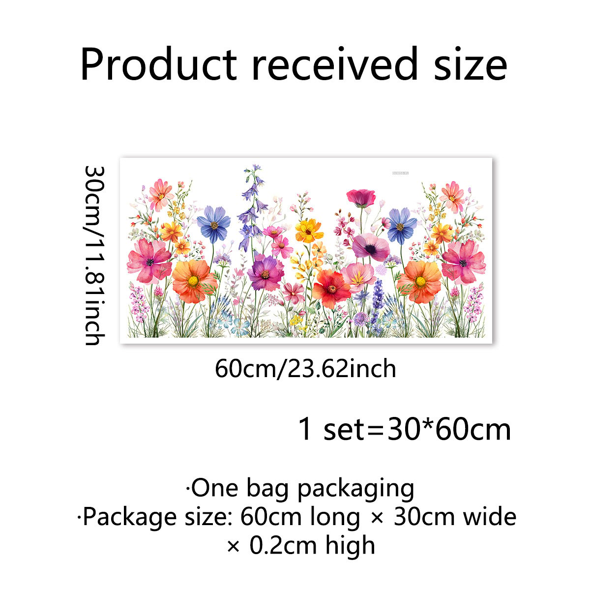 Maliben | 💐 Colorful Floral Bouquet Window Sticker 🖼️ (Removable Without Leaving Marks)