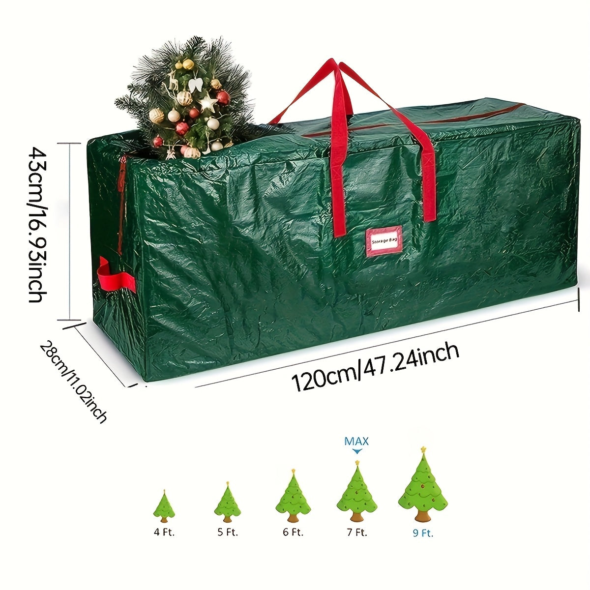 Maliben | Large Storage Bag For Artificial Christmas Trees – Waterproof And Durable Polyester Model Treetote