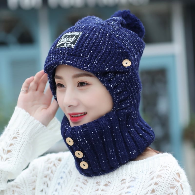 Maliben | Women’S WInter Beanie & Scarf Set | Soft Fuzzy Lining | 2-in-1 Hat, Scarf & Face Cover | Cold Weather Gift