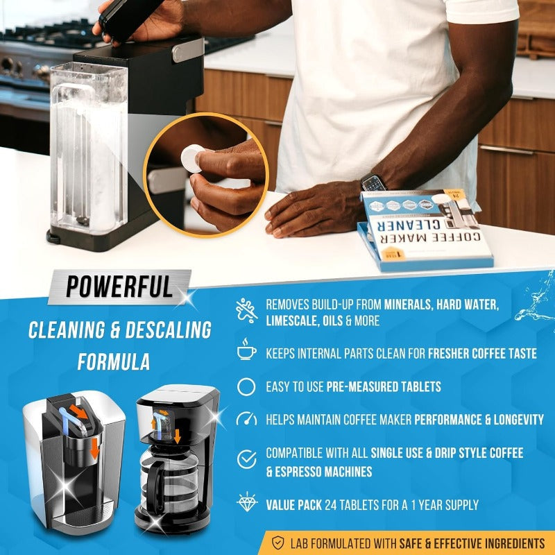 Maliben | Coffee Maker Cleaning & Descaling Tablets