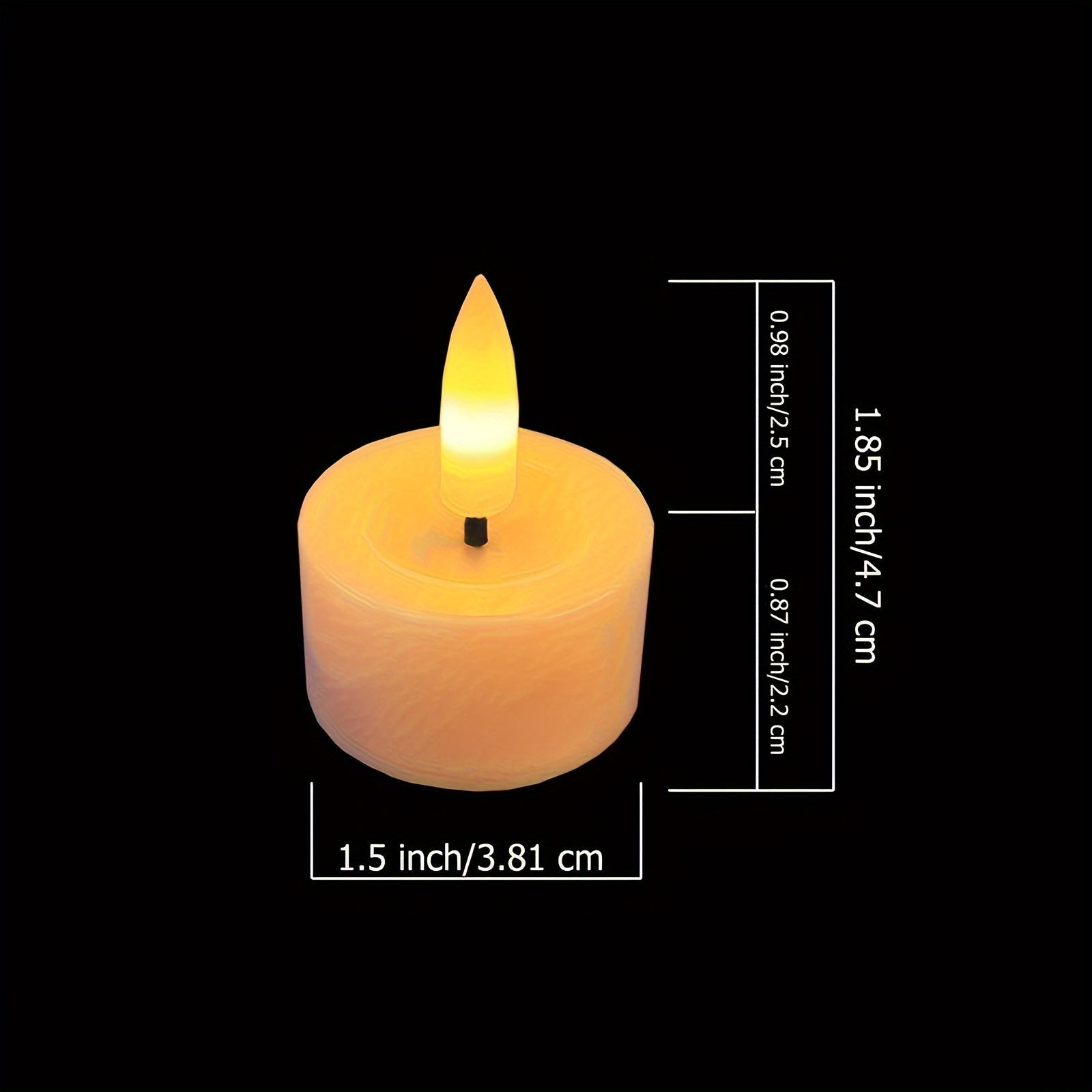 Maliben | Set Of 6 Flameless Tea Lights With Remote - Flickering For Cozy Evenings
