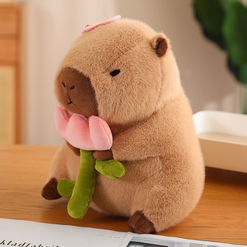 Maliben | Cuddlecapy Cuddle Doll Plush | Capybara & Rabbit Design | Soft Cuddle Toy In Various Styles & Sizes