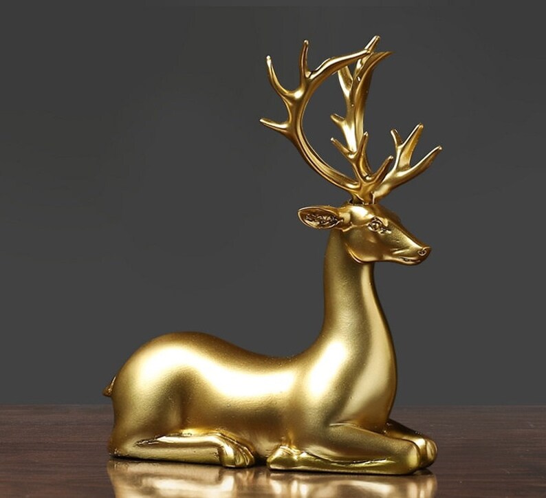 Maliben | Golden Couple Deer Figurines