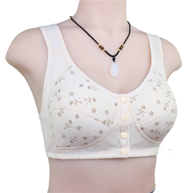 Maliben | Comfortable Bra With Button Placket In Front