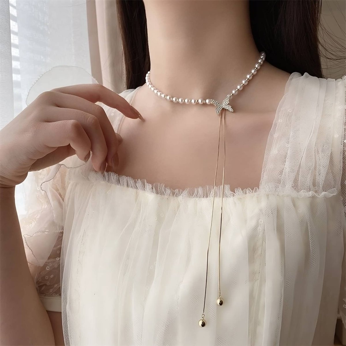 Maliben | Elegant Adjustable Butterfly Necklace