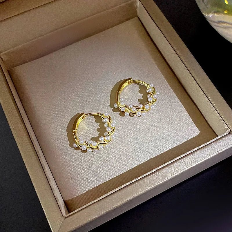 Maliben | Elegant Beaded Hoop Earrings