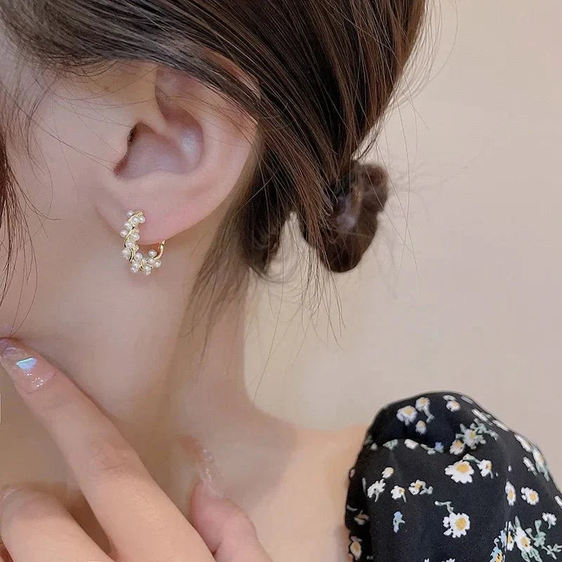 Maliben | Elegant Beaded Hoop Earrings