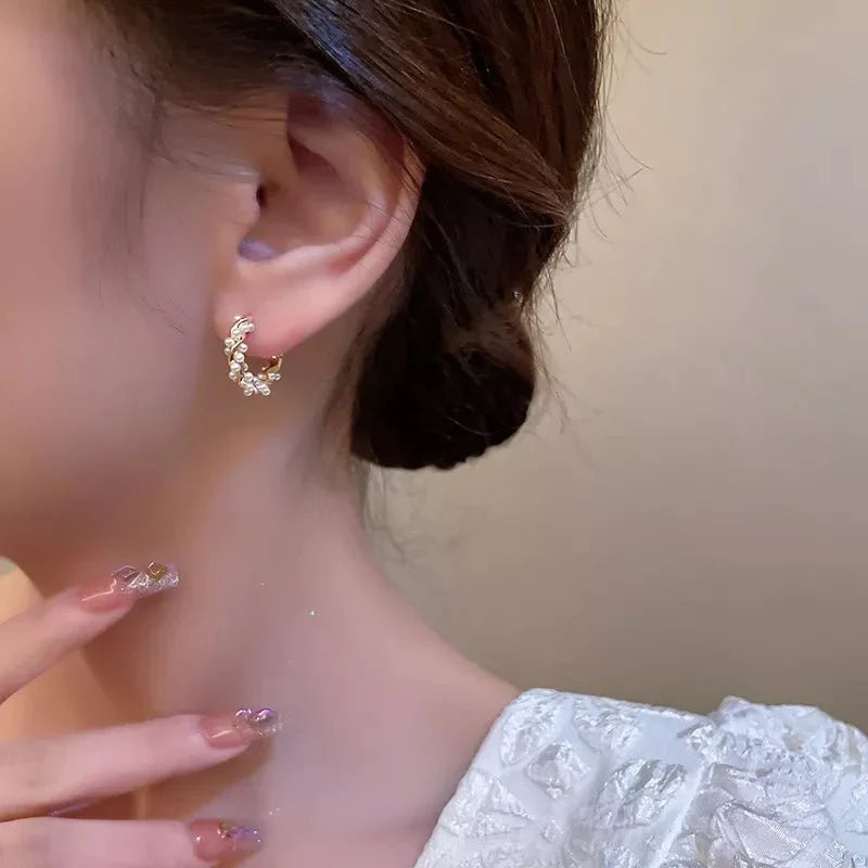 Maliben | Elegant Beaded Hoop Earrings