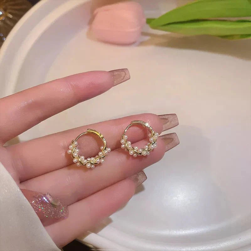 Maliben | Elegant Beaded Hoop Earrings