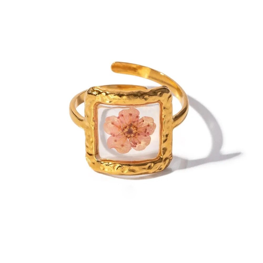 Maliben | Elegant Floral Adjustable Rings