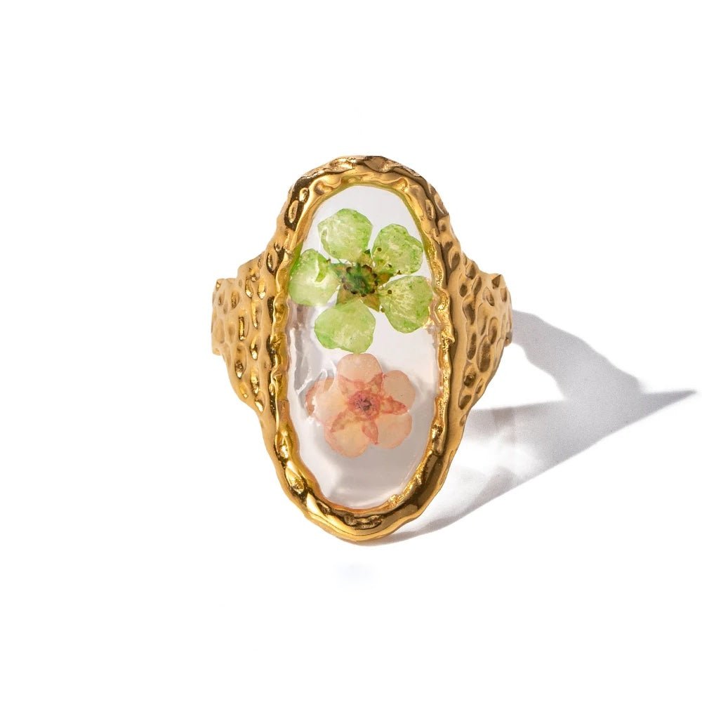 Maliben | Elegant Floral Adjustable Rings
