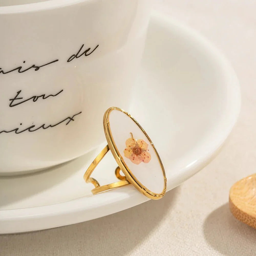 Maliben | Elegant Floral Adjustable Rings