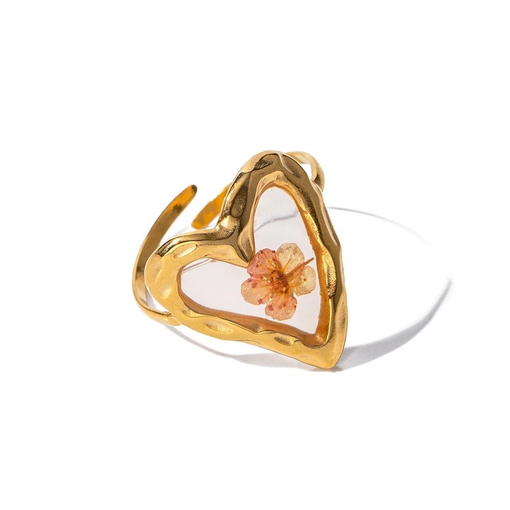 Maliben | Elegant Floral Adjustable Rings