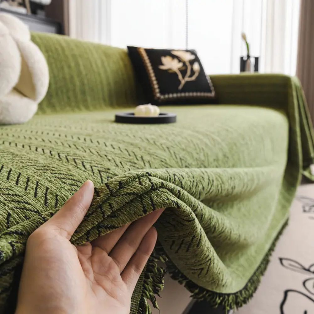 Maliben | Modern Herringbone Chenille Sofa Cover