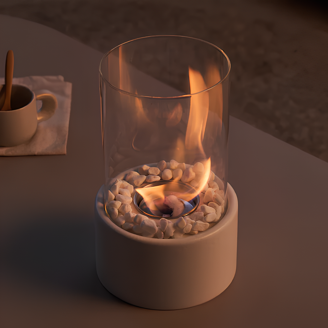 Maliben | Glass Oil Lamp Decorative Tabletop Fireplace