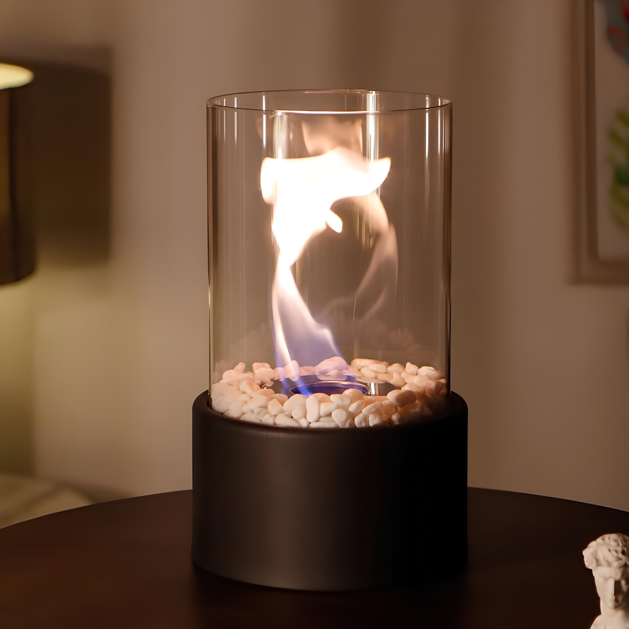 Maliben | Glass Oil Lamp Decorative Tabletop Fireplace