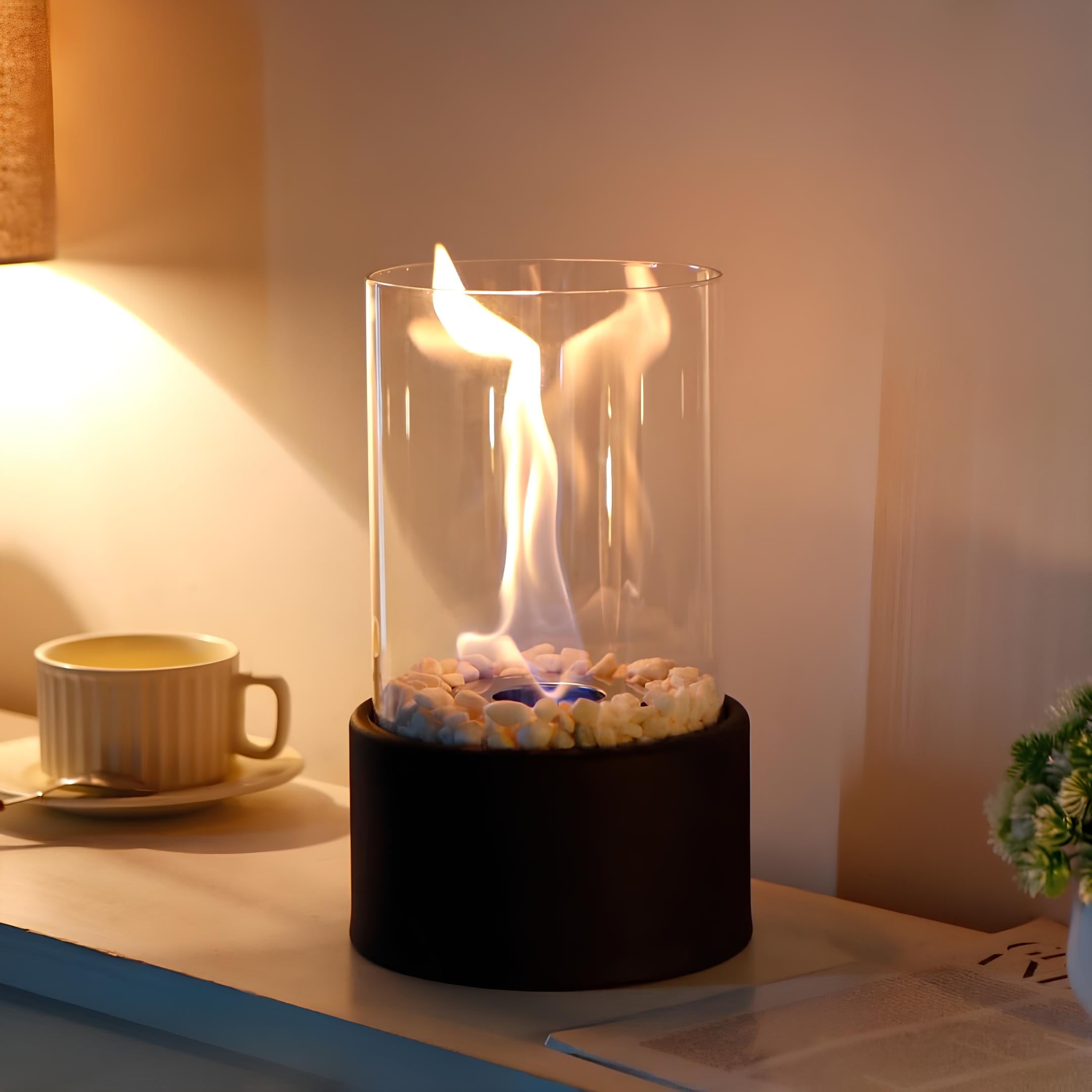 Maliben | Glass Oil Lamp Decorative Tabletop Fireplace