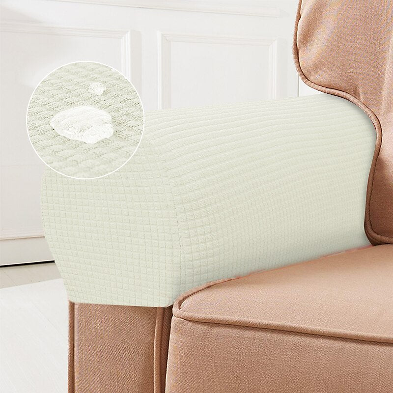 Maliben | Stretch Armrest Covers – Spandex Covers For Chairs & Armchairs, Set Of 2, Bordeaux