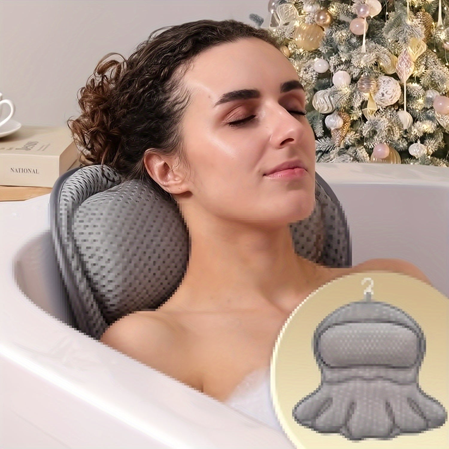 Maliben | Bath Pillow Ergonomic Mesh Spa Cushion
