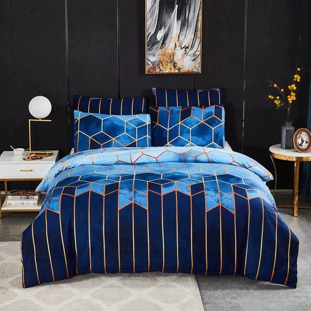 Maliben | Geometric Luxury Duvet Cover – Breathable & Cooling