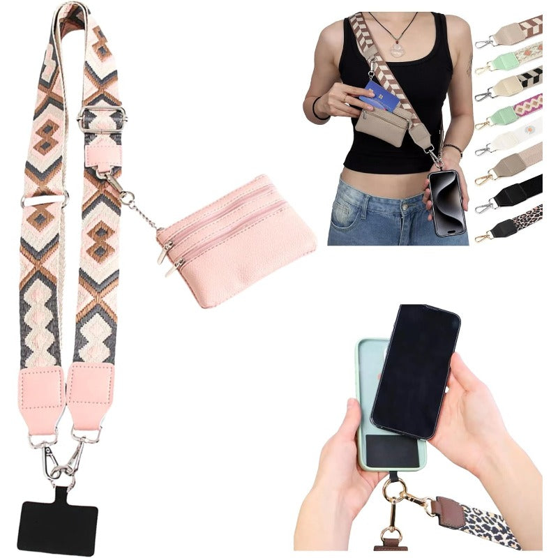 Maliben | Stylish Crossbody Phone Lanyard With Detachable Mini Wallet