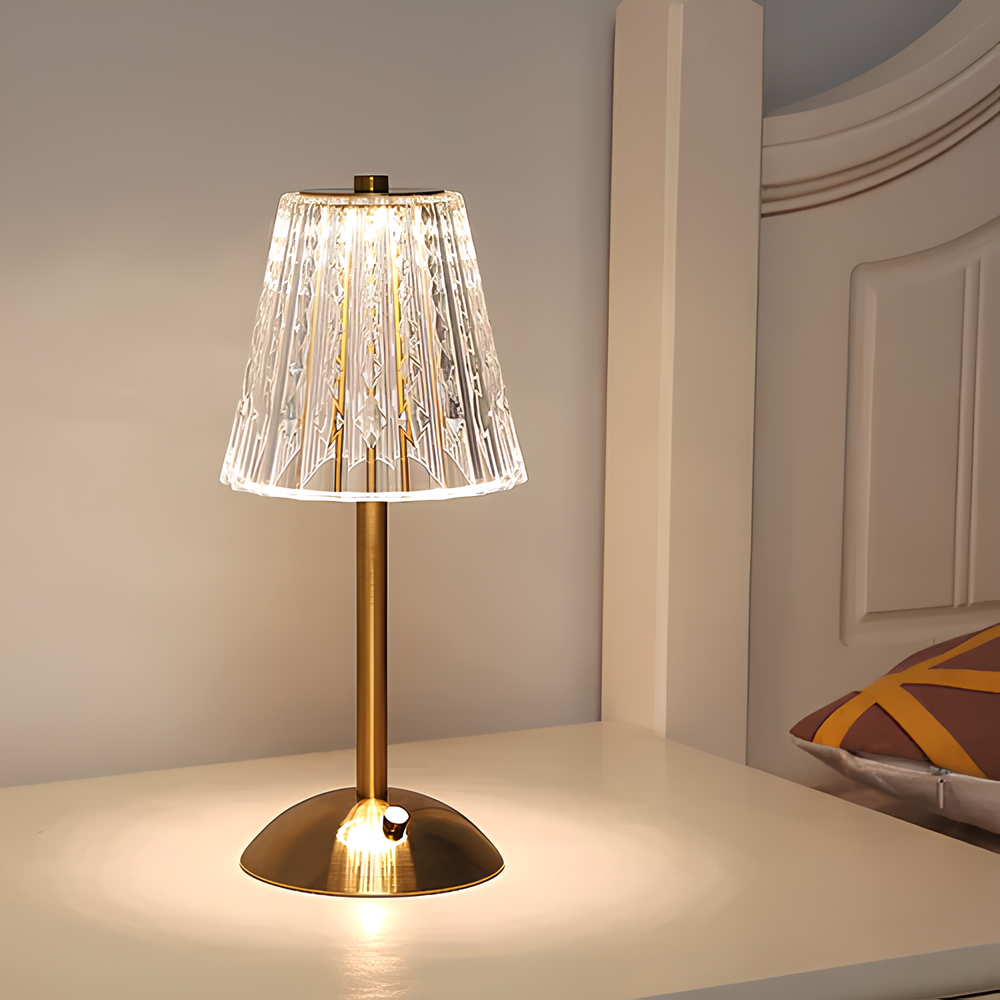 Maliben | Golden Crystal Table Lamp