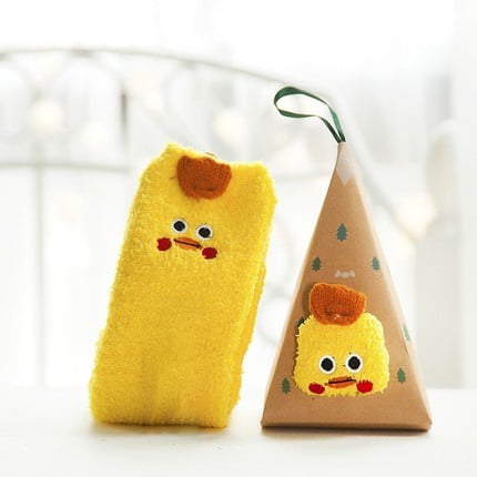 Maliben | Christmas Socks In Gift Box Design | Plush House & Cuddle Socks | Universal Size