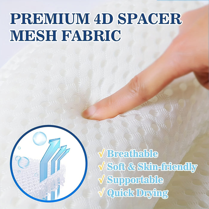 MAliben | Luxiespa 4d Luxe Bath Pillow - Breathable Pillow With Neck And Back Support For a Relaxing Bath