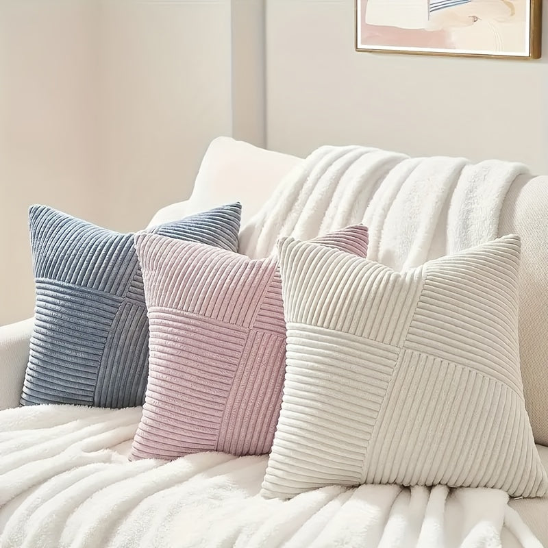 Maliben | Nordliv Pillowcase Set | Boho Style | Soft Cord | 2 Pieces, 45×45 Cm, 50x50cm
