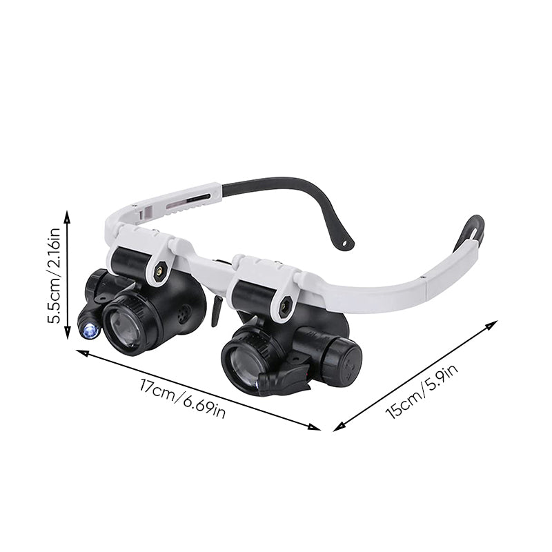 Maliben | Magnifying glasses with LED lamps for double eyes