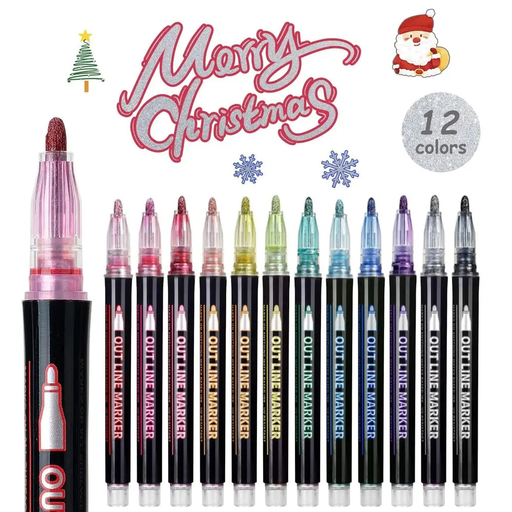 Maliben | Strahlkraft Metallic Marker Set — Make Your Art The Shining Center Of Attention!