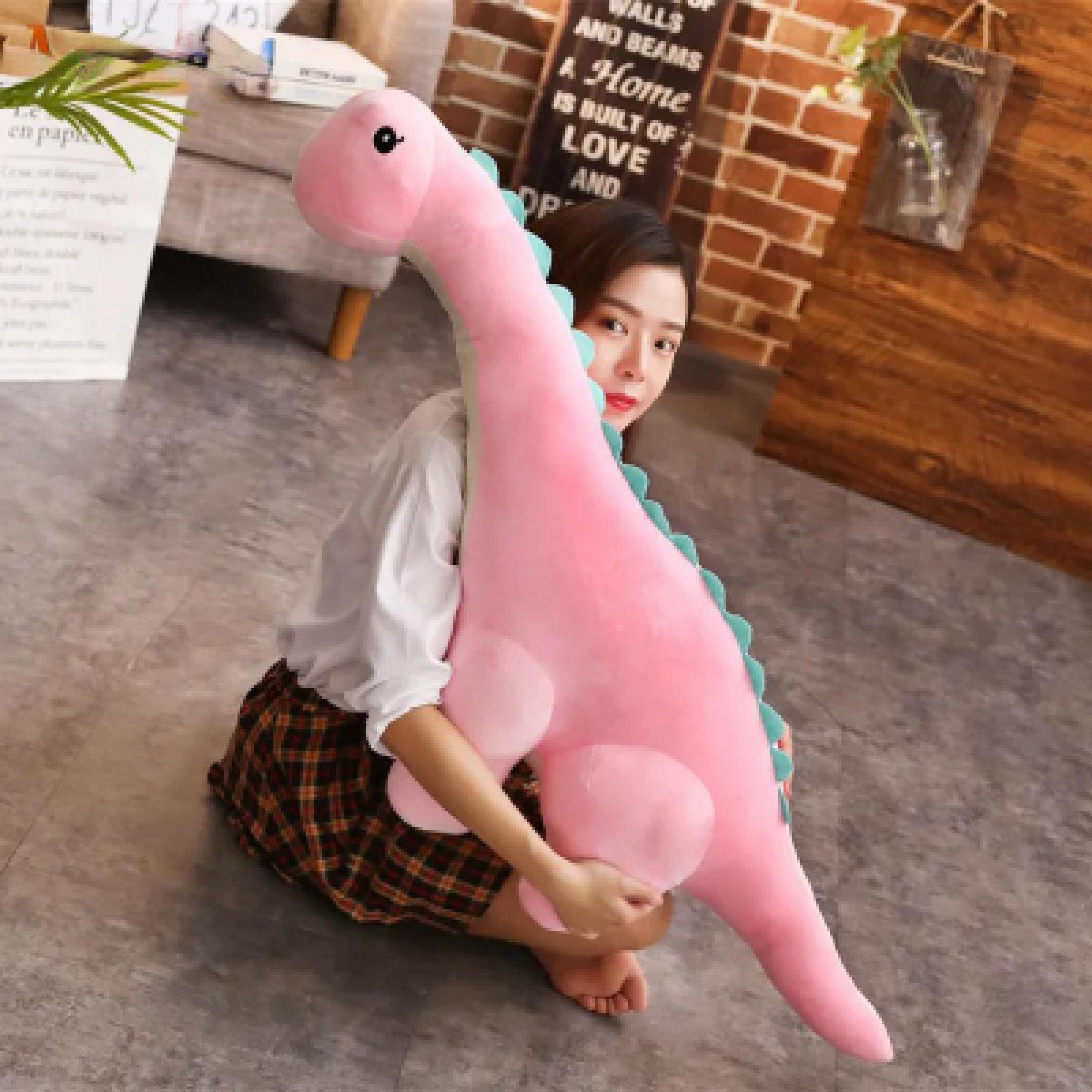 Maliben | Giant Dinosaur Plush Pillow | Stress Relief & ComFort - Cute Tanistropheus Toy for Kids & Adults