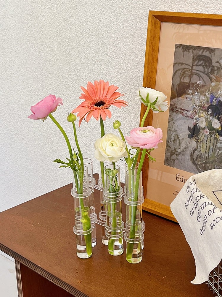 Maliben | Flexible Flower Vases With Hinges | Modern Glass Tube Vase